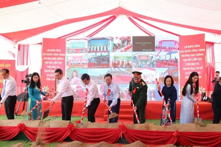 Lạng Sơn khởi công Trường Phổ thông nội trú liên cấp Tiểu học và Trung học cơ sở Khuất Xá