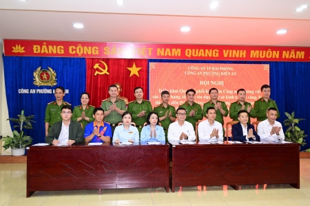 Công an phường Kiến An triển khai Quy chế phối hợp bảo đảm an ninh, trật tự và phòng, chống các loại tội phạm