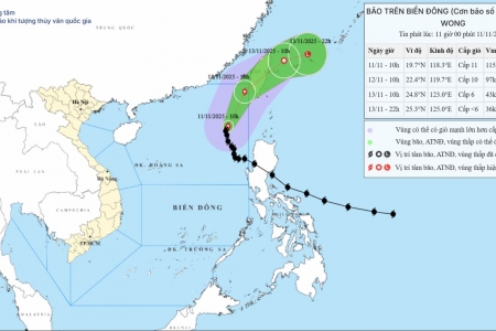 Bão số 14 tiếp tục đổi hướng, di chuyển chậm trước khi suy yếu dần