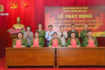 Hải Phòng: Công an phường Hồng Bàng phát động phong trào thi đua “Ba nhất”