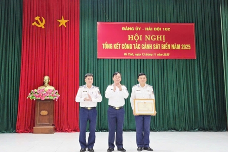 Hải đội 102: Nhiều kết quả nổi bật trong công tác Cảnh sát biển năm 2025