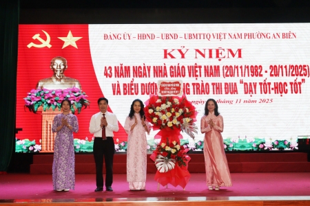 Hải Phòng: Phường An Biên kỷ niệm Ngày Nhà giáo Việt Nam và biểu dương phong trào thi đua “Dạy tốt - Học tốt”