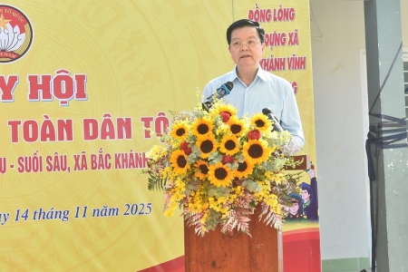 Phó Thủ tướng Mai Văn Chính dự ngày hội đại đoàn kết toàn dân tộc tại Khánh Hòa