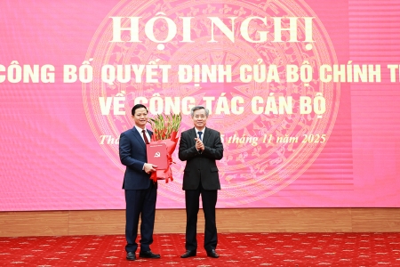 Đồng chí Vương Quốc Tuấn được điều động, chỉ định giữ chức Phó Bí thư Tỉnh ủy Thái Nguyên