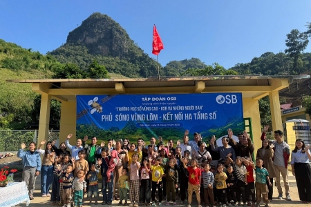 Tập đoàn OSB phủ sóng vùng lõm, kết nối hạ tầng số cho điểm trường vùng cao Điện Biên
