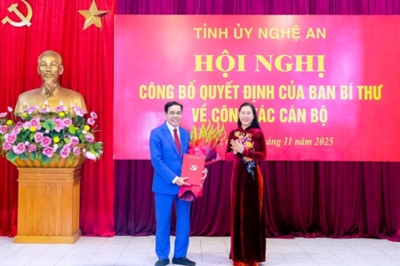 Ông Võ Trọng Hải được điều động giữ chức Phó Bí thư Tỉnh ủy Nghệ An