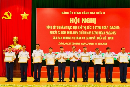 Vùng Cảnh sát biển 3 xây dựng Đảng bộ vững mạnh, hoàn thành xuất sắc nhiệm vụ