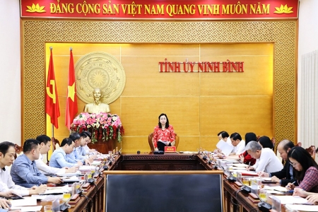 Thường trực Tỉnh ủy Ninh Bình làm việc với Văn phòng Tỉnh ủy