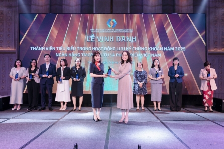 BIDV - Top 10 thành viên tiêu biểu trong hoạt động lưu ký chứng khoán năm 2025