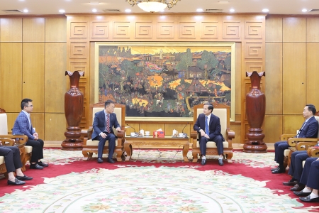 Bắc Ninh: Chủ tịch UBND tỉnh Phạm Hoàng Sơn tiếp và làm việc với Tổng Giám đốc Công ty Goertek Vina