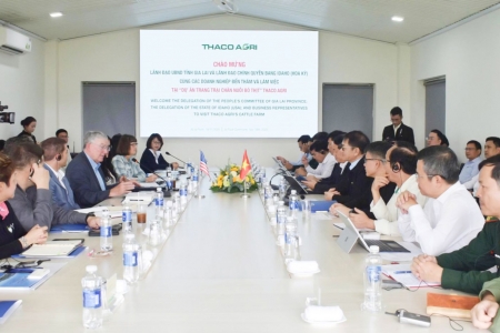 Đoàn lãnh đạo UBND tỉnh Gia Lai và chính quyền bang Idaho (Hoa Kỳ) thăm và làm việc tại Dự án trang trại chăn nuôi bò thịt tại xã Ia Puch