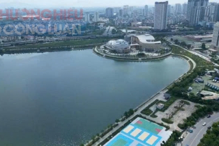 Công viên CV1 Cầu Giấy sạch đẹp sau chiến dịch tổng vệ sinh