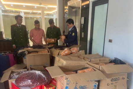 Ninh Bình: Tịch thu gần 3,5 tạ đông trùng hạ thảo, táo đỏ không rõ nguồn gốc xuất xứ