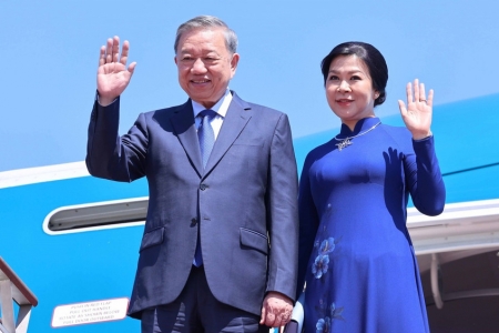 Tổng Bí thư Tô Lâm và Phu nhân lên đường thăm cấp Nhà nước tới Lào