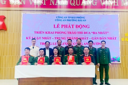 Công an phường Hải An phát động phong trào thi đua “Ba nhất”