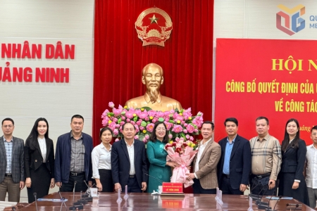 Công bố quyết định của UBND tỉnh Quảng Ninh về công tác cán bộ Sở Tư pháp