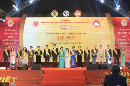 CADI-SUN - Thương hiệu được người tiêu dùng yêu thích năm 2025