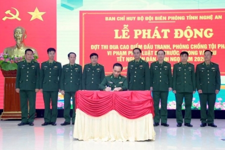 Bộ đội Biên phòng Nghệ An mở đợt cao điểm giữ vững an ninh biên giới dịp Tết Nguyên đán 2026