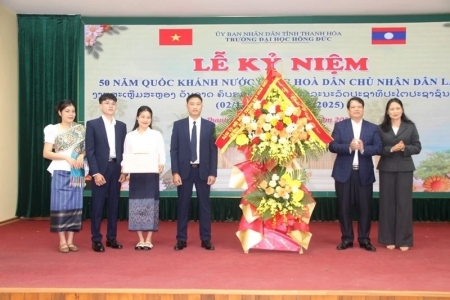 Trường Đại học Hồng Đức tổ chức Lễ kỷ niệm 50 năm Quốc khánh nước Cộng hòa Dân chủ Nhân dân Lào