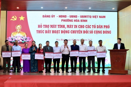 Hải Phòng: Phường Hòa Bình trang bị 100% máy tính, máy in cho các chi bộ Tổ dân phố