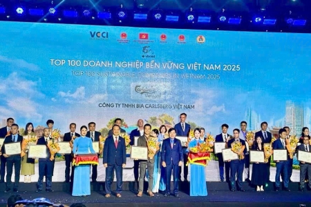 Carlsberg Việt Nam được vinh danh trong Top 100 doanh nghiệp bền vững nhất Việt Nam