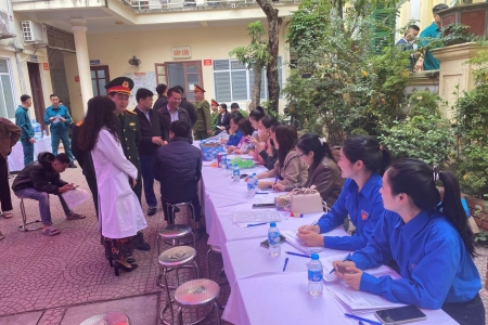 Phường Hồng An tổ chức khám sức khỏe nghĩa vụ quân sự năm 2026