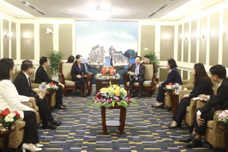 Lãnh đạo tỉnh Quảng Ninh tiếp xã giao Đoàn đại biểu Khu tự trị dân tộc Choang Quảng Tây