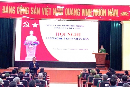 Hải Phòng: Công an xã Tiên Lãng tổ chức hội nghị “Công an xã lắng nghe ý kiến Nhân dân” năm 2025