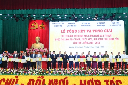 Hưng Yên: Trao giải Hội thi Sáng tạo Khoa học, Công nghệ và Kỹ thuật và Cuộc thi Sáng tạo