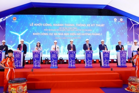Quảng Trị khởi công Nhà máy Điện gió Hướng Phùng 1, hướng tới phát triển năng lượng bền vững