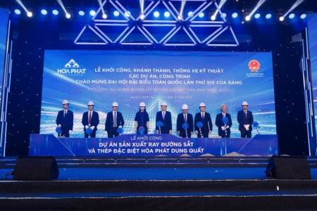 Hòa Phát khởi công Nhà máy sản xuất ray cao tốc và thép đặc biệt