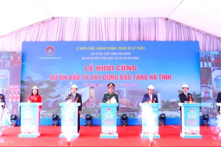 Hà Tĩnh khởi công, khởi động 6 dự án chào mừng Đại hội XIV của Đảng