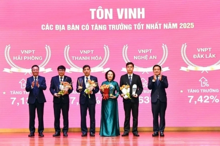 VNPT Thanh Hóa thuộc Top dẫn đầu các địa bàn tăng trưởng tốt nhất năm 2025