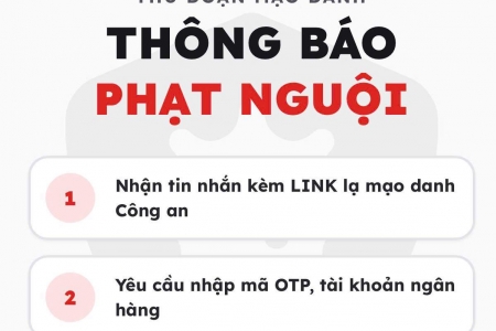 Thủ đoạn lừa đảo mới mạo danh thông báo “phạt nguội”, người dân cần đặc biệt cảnh giác