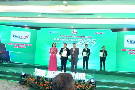 Vina CHG tiếp tục được bình chọn “Doanh nghiệp Xanh TP. HCM năm 2025”: Kiên định hành trình chuyển đổi xanh