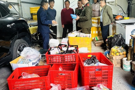 Ninh Bình: Phát hiện, tiêu hủy gần 1,26 tấn thực phẩm đông lạnh không rõ nguồn gốc