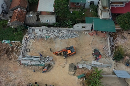 Thanh Oai cưỡng chế, phá dỡ công trình xây dựng trái phép trên đất công, đất nông nghiệp