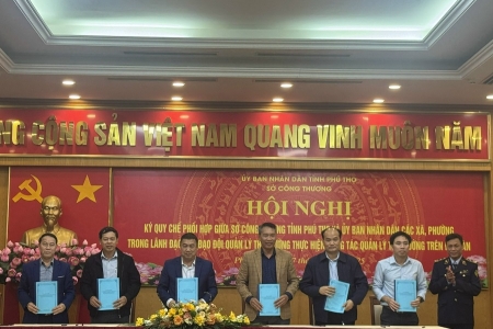 Phú Thọ: Ký kết quy chế phối hợp quản lý thị trường giữa Sở Công Thương và chính quyền cấp cơ sở khu vực Vĩnh Phúc