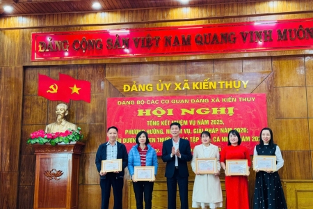 Xã Kiến Thuỵ tổ chức Hội nghị Tổng kết nhiệm vụ năm 2025, phương hướng nhiệm vụ, giải pháp năm 2026