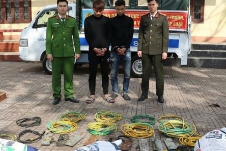 Bắt hai đối tượng thực hiện hơn 150 vụ trộm cáp viễn thông gây thiệt hại gần 1 tỷ đồng tại Nghệ An