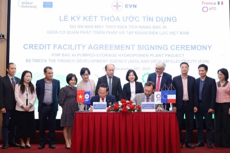 EVN và AFD ký thoả ước tín dụng cho Dự án Nhà máy Thuỷ điện tích năng Bác Ái