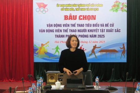 Hải Phòng tổ chức bầu chọn vận động viên thể thao tiêu biểu thành phố năm 2025