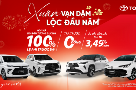 Toyota Việt Nam cùng hệ thống Đại lý triển khai chương trình khuyến mại tháng 1/2026