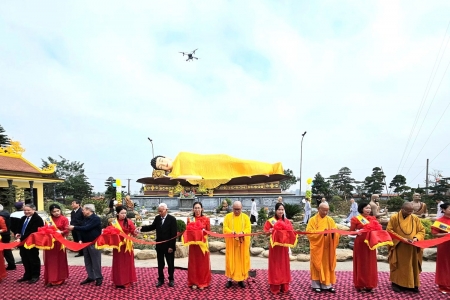 Chùa Bình A Ninh Bình: Khánh thành Ngôi Bảo tượng Đức Phật Nhập Niết Bàn và Vườn Lộc Uyển
