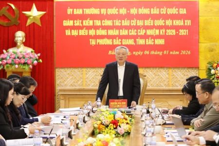 Phó Thủ tướng Thường trực Chính phủ Nguyễn Hòa Bình giám sát, kiểm tra công tác chuẩn bị bầu cử tại Bắc Ninh