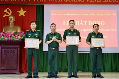Ban Chỉ huy Biên phòng Cửa khẩu Cảng Bà Rịa - Vũng Tàu phát động Phong trào Thi đua Quyết thắng năm 2026