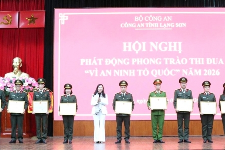 Công an Lạng Sơn phát động phong trào thi đua “Vì an ninh Tổ quốc” năm 2026