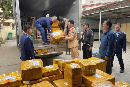 Lực lượng CSGT Công an tỉnh Lào Cai phát huy vai trò nòng cốt trong công tác chống buôn lậu, gian lận thương mại