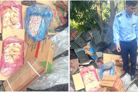 Sơn La: Thu giữ gần 400 kg chân gà, thịt đông lạnh không rõ nguồn gốc