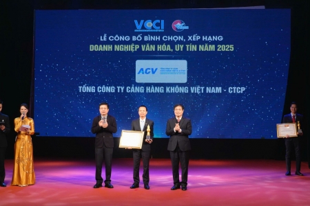 ACV - Top 20 Doanh nghiệp Văn hóa, Uy tín năm 2025